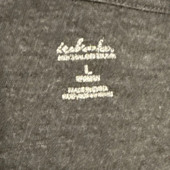 Icebreaker Women Lrg Long Button Up Cardigan Dark Gray Merino Wool Pockets EUC - Picture 4 of 13